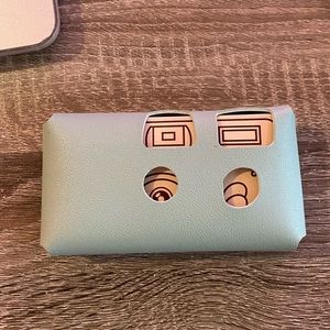 Urban Outfitters I light blue disposable camera cover w/ personalizable stickers